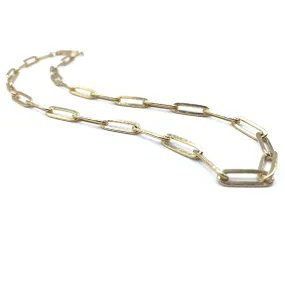 14k Gold-Filled Paperclip Extra Large Links Necklace - 16.5 Waterproof!