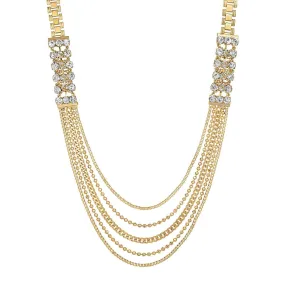 1928 Jewelry Geneva Gala Multi Link Chain Crystal Necklace 32