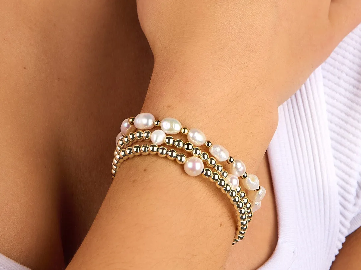 4mm Bead Single Pearl Bracelet