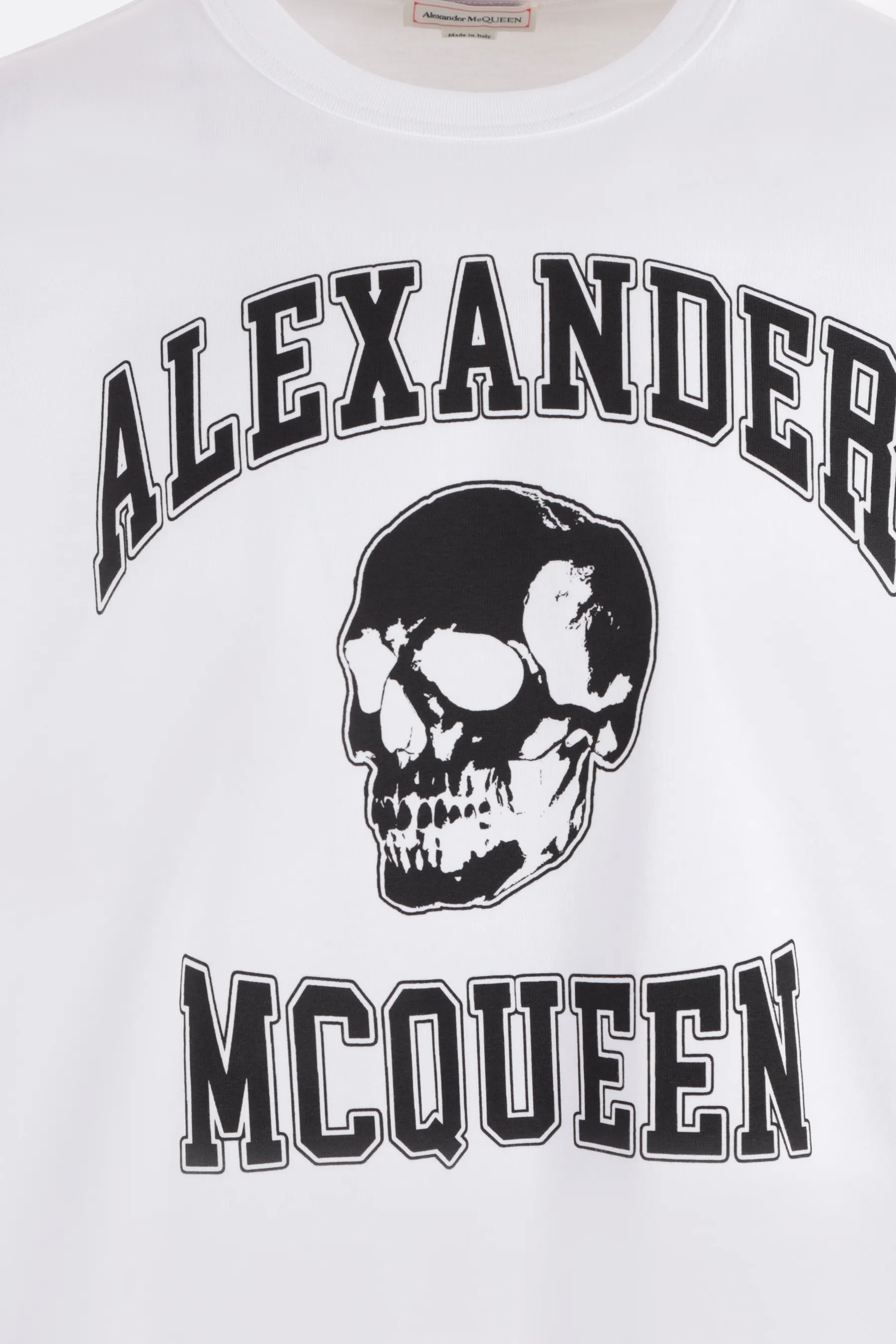 alexander mcqueen  |Crew Neck Skull Plain Short Sleeves Logo Crew Neck T-Shirts