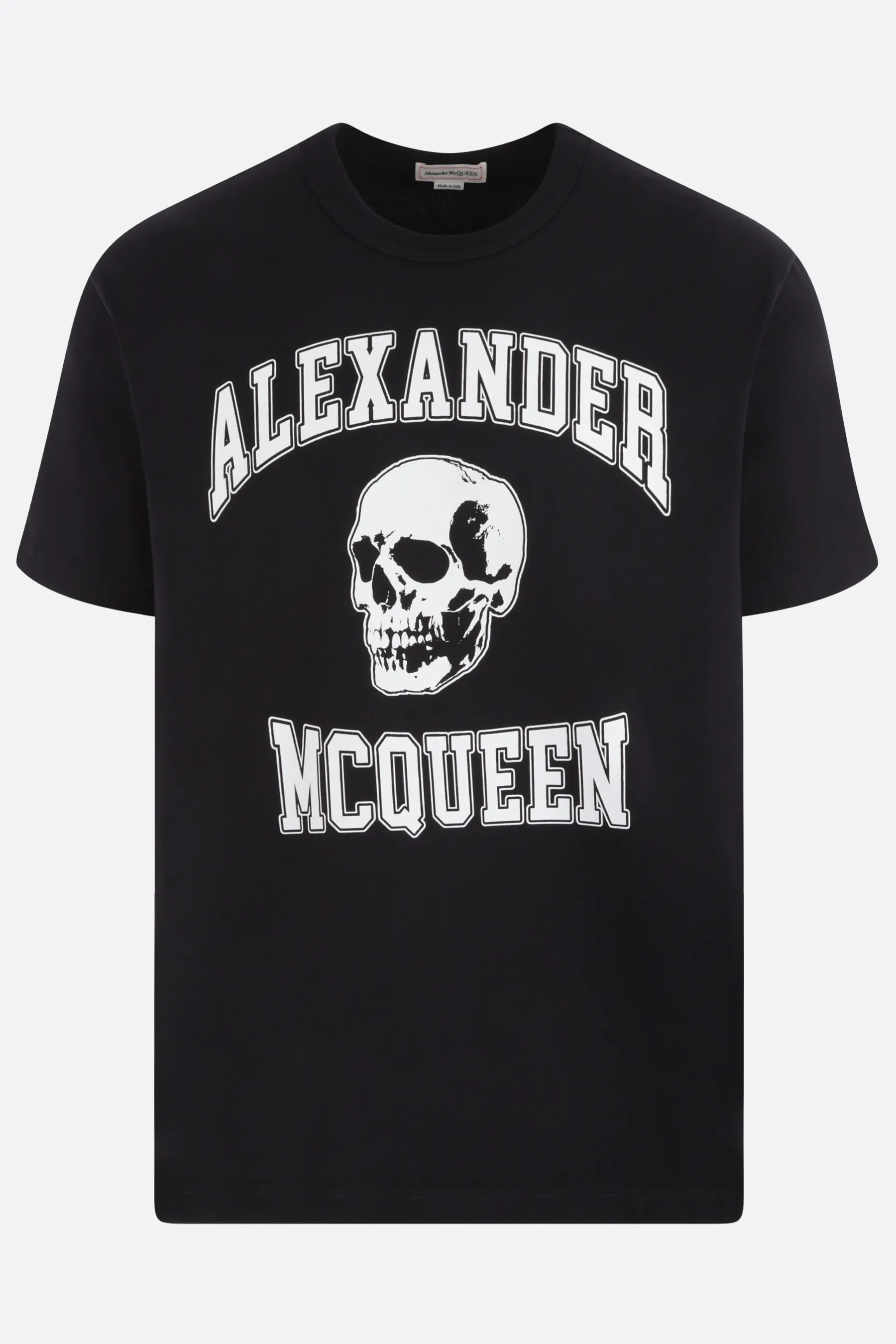 alexander mcqueen  |Crew Neck Skull Plain Short Sleeves Logo Crew Neck T-Shirts