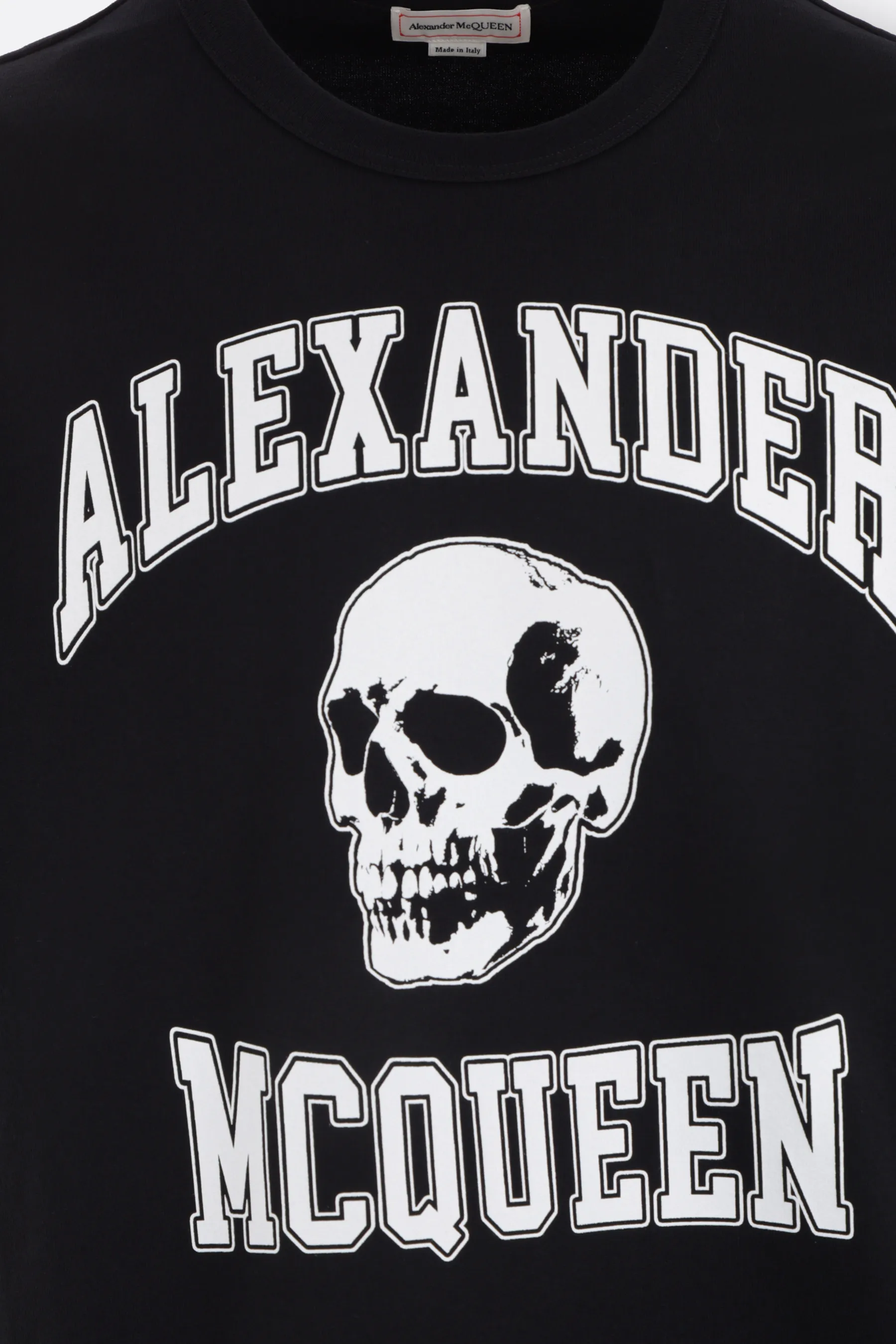 alexander mcqueen  |Crew Neck Skull Plain Short Sleeves Logo Crew Neck T-Shirts