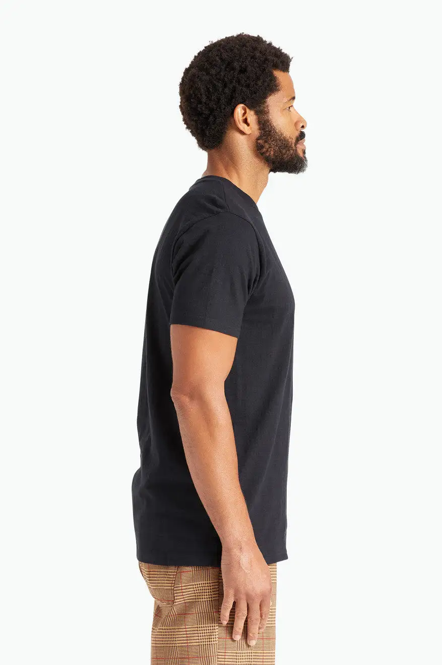 Basic Slub S/S Pocket Tee - Black