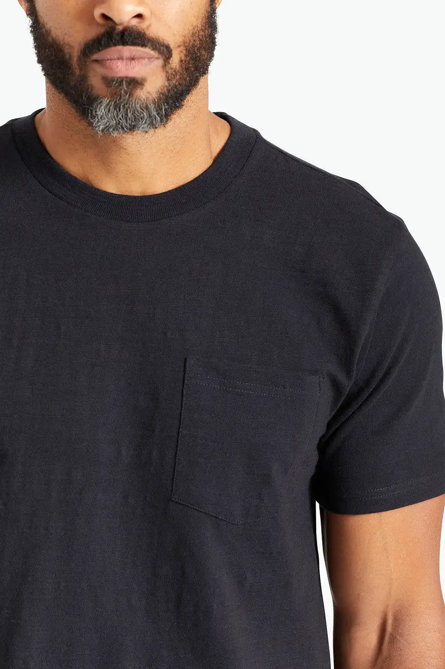 Basic Slub S/S Pocket Tee - Black