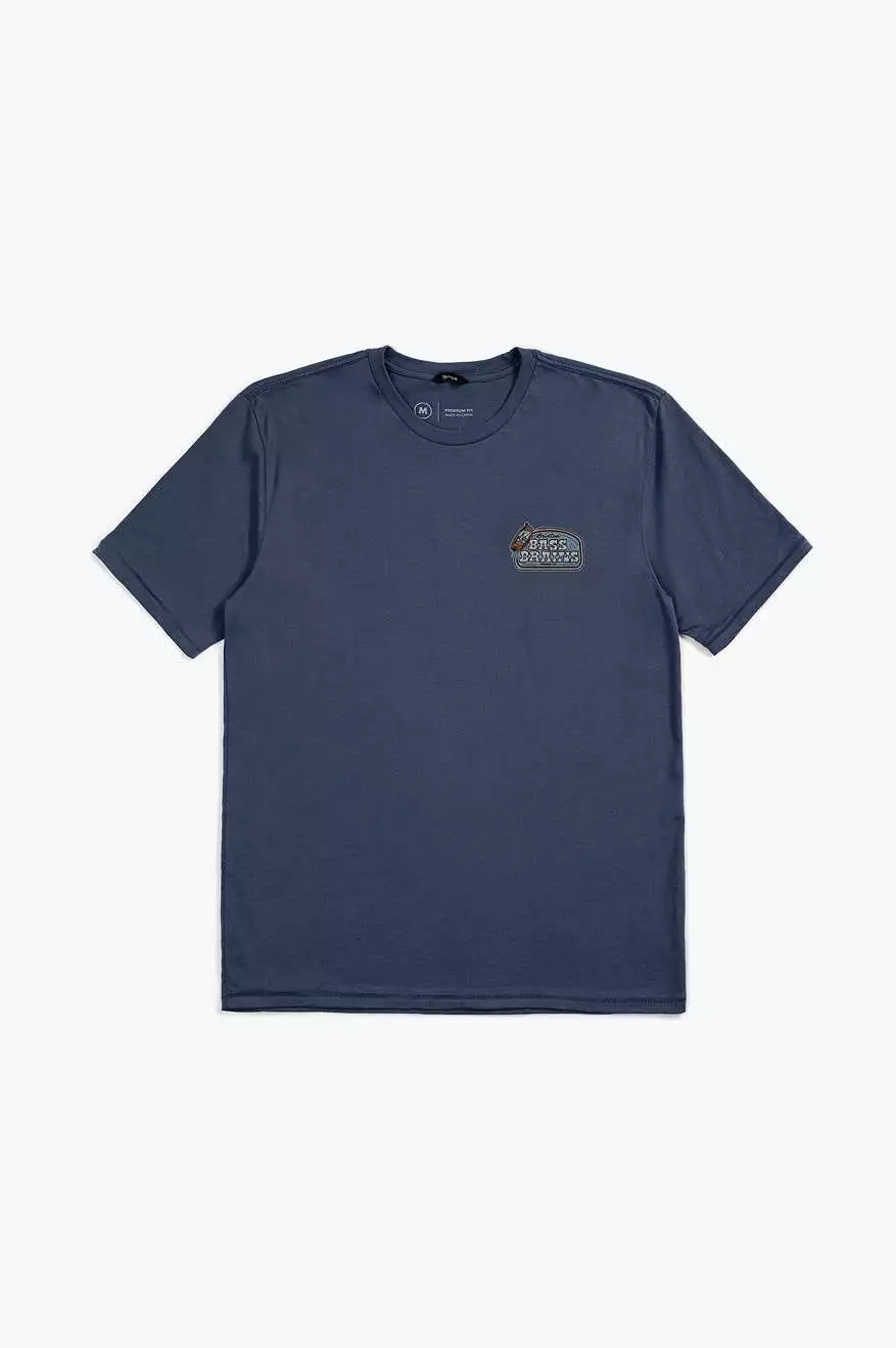 Bass Brains Boat S/S Standard Tee - Washed Navy