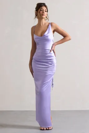 Belonging | Lilac Ruched Cowl Maxi Dress