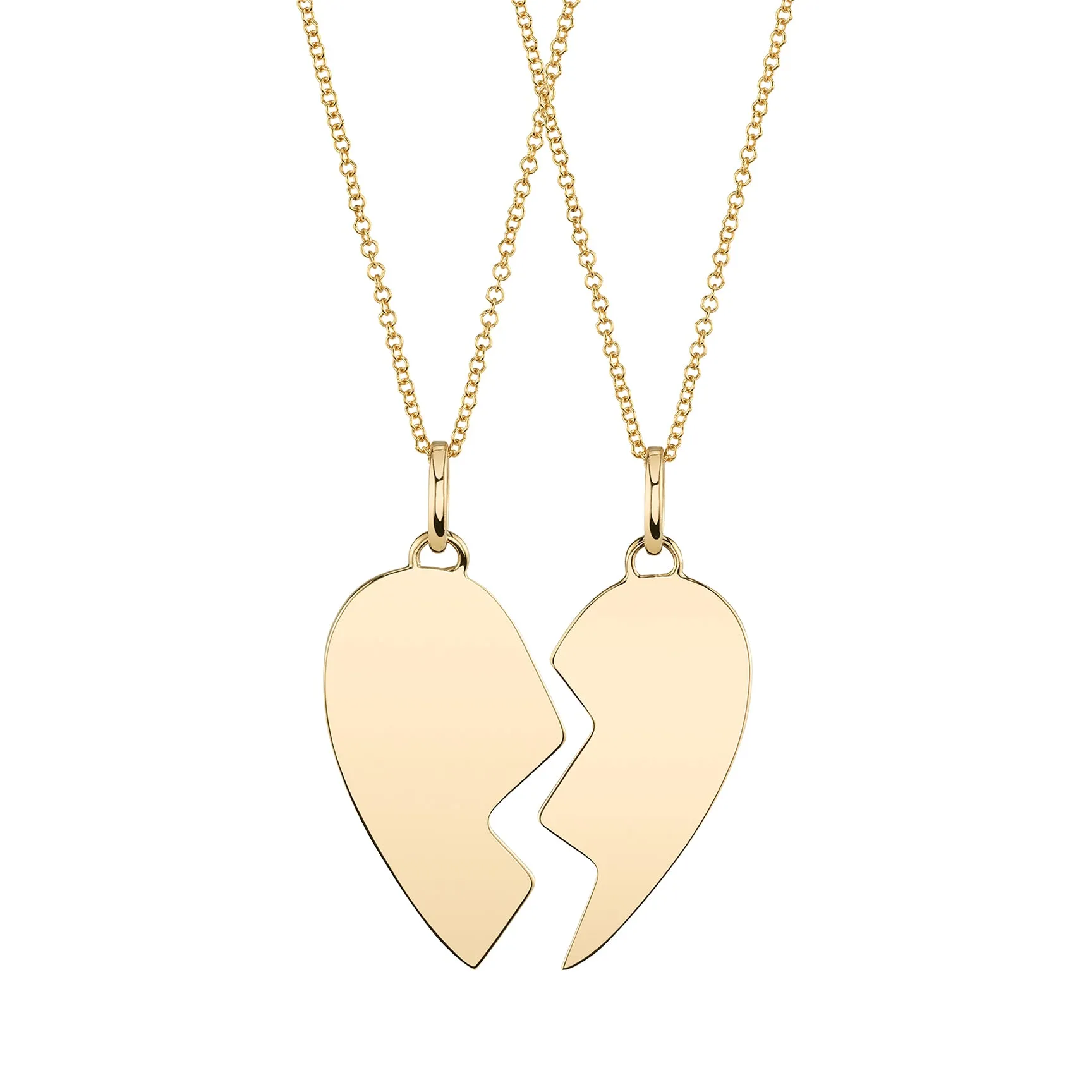 Best Friends Modern Pendant Set - 14k Yellow Gold