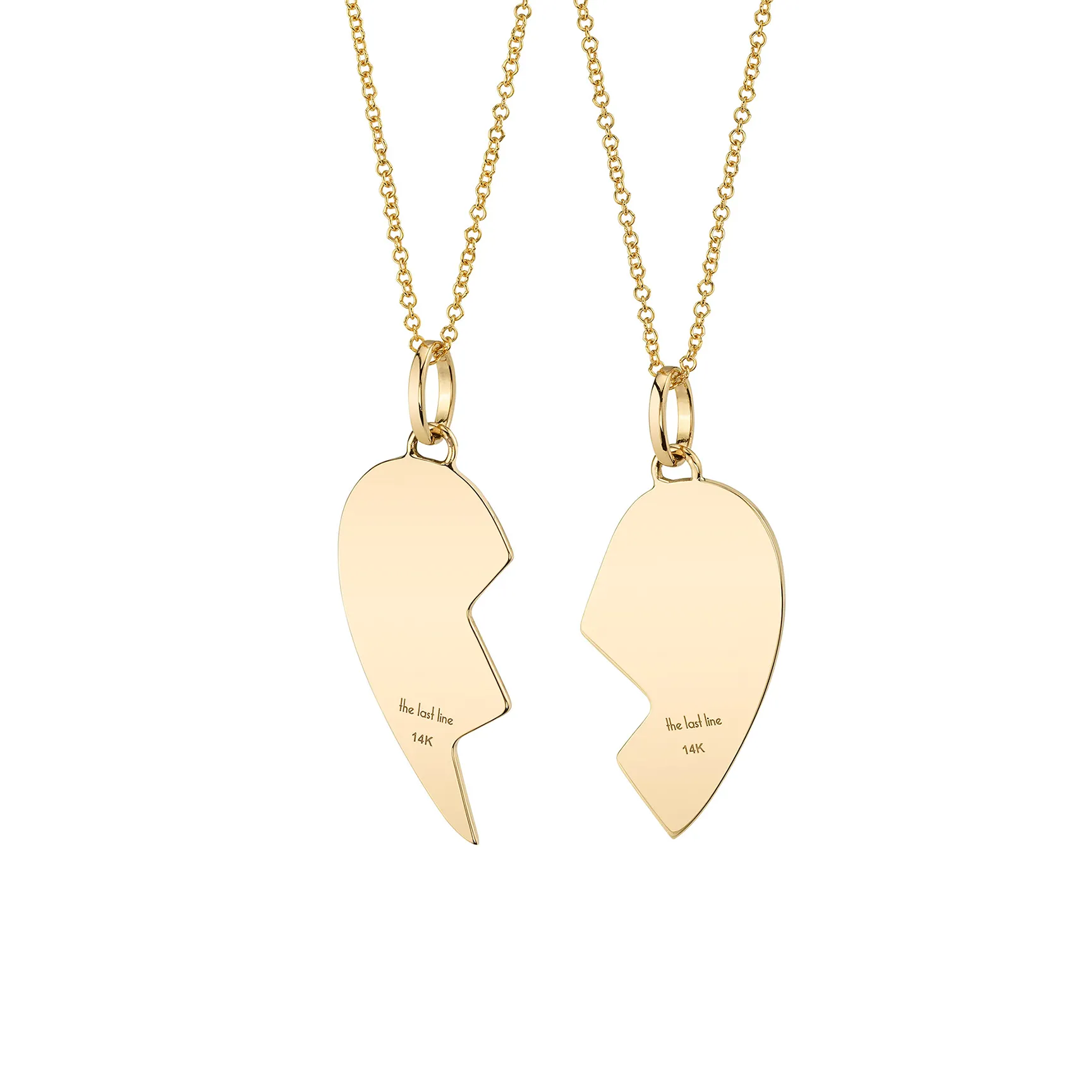 Best Friends Modern Pendant Set - 14k Yellow Gold