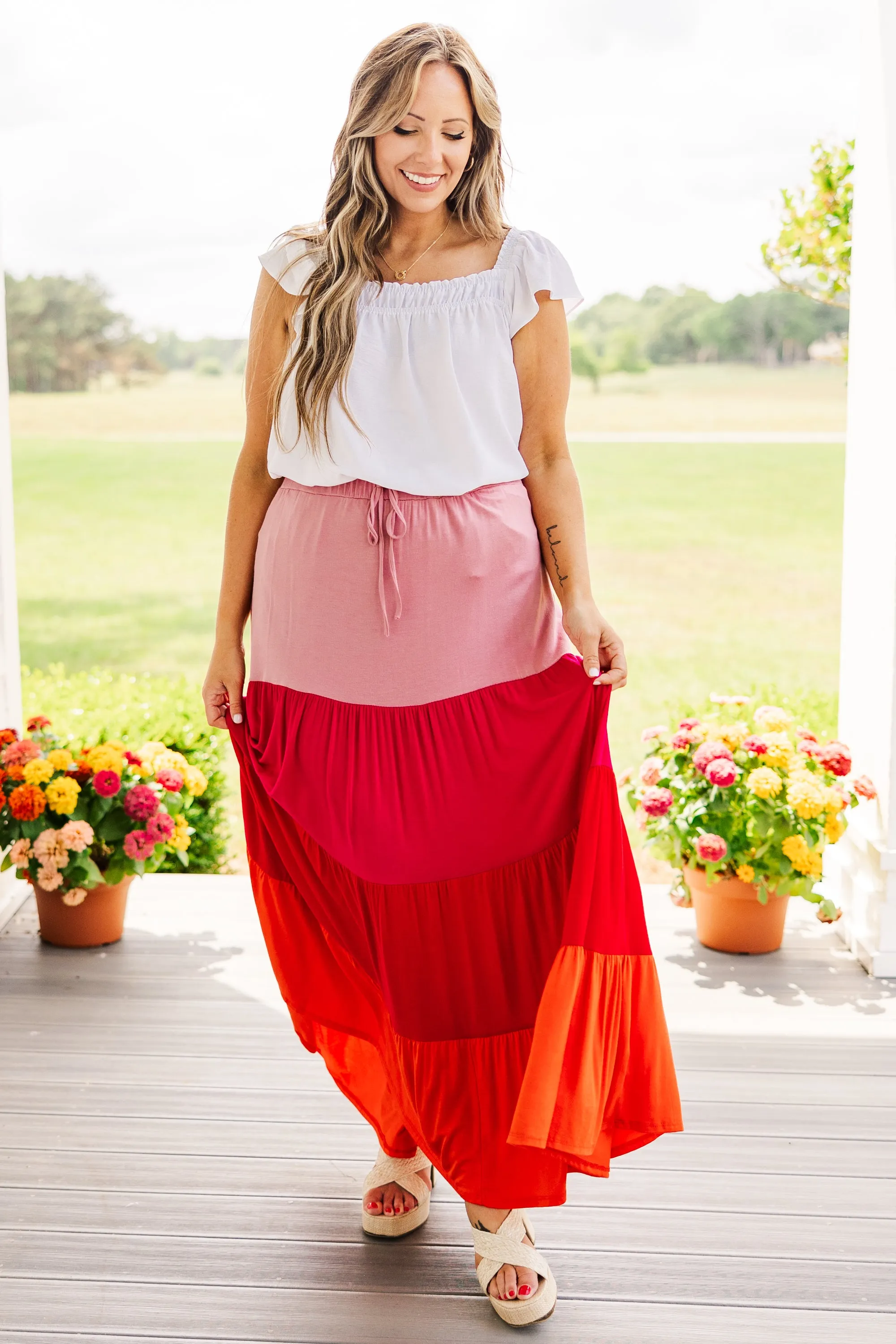 Blossom Boulevard Skirt, Pink