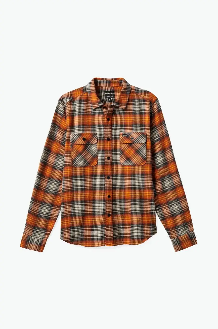 Bowery Lightweight Ultra Soft Flannel - Terracotta/Black