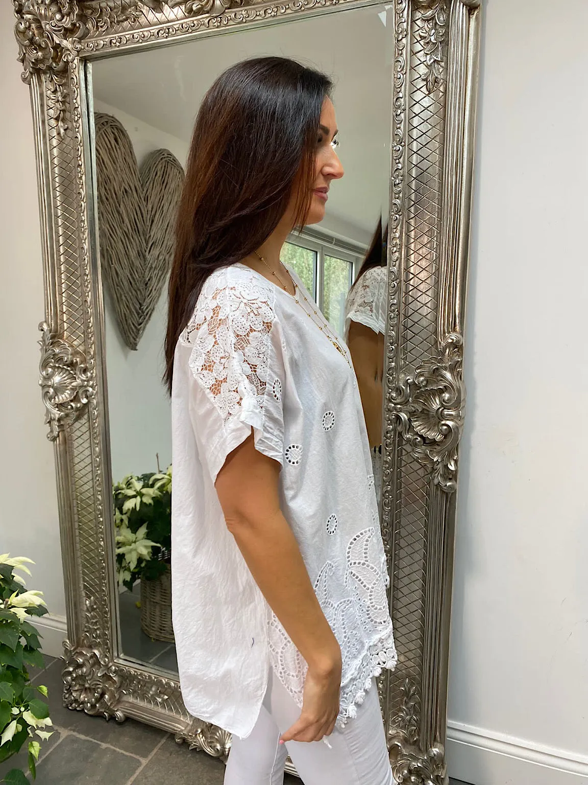 Broderie Anglaise Lace Top Rio