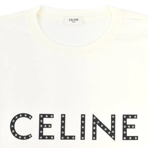 CELINE  |Crew Neck Cotton Short Sleeves Logo Luxury