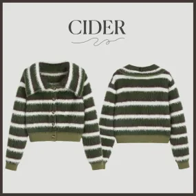 Cider  |Stripes Casual Style Street Style Long Sleeves Office Style