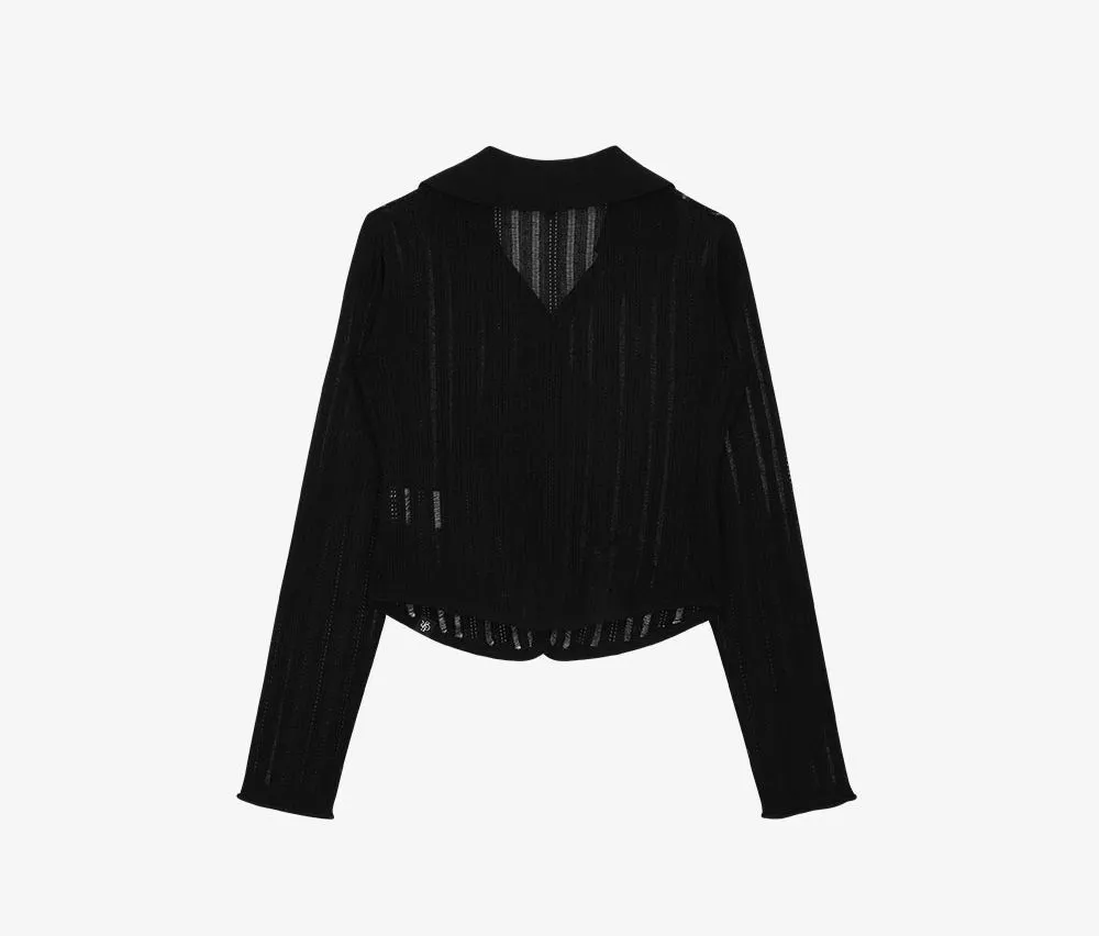 citybreeze  |Stripes Casual Style Street Style Long Sleeves Lace