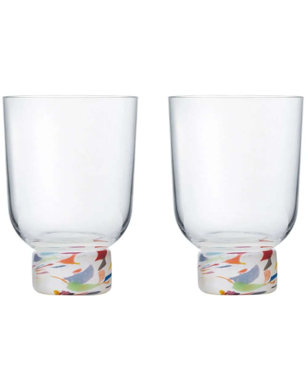 Colorblock Confetti Glass Tumblers