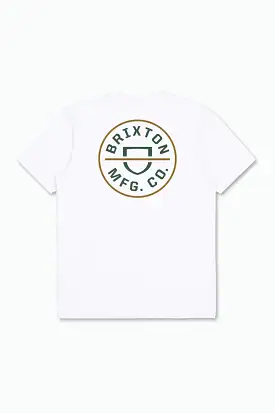 Crest II S/S Standard Tee - White/Pine Needle/Golden Brown