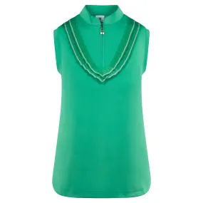 Daily Sports Istres Ladies Sleeveless  Polo Shirt Sea Green