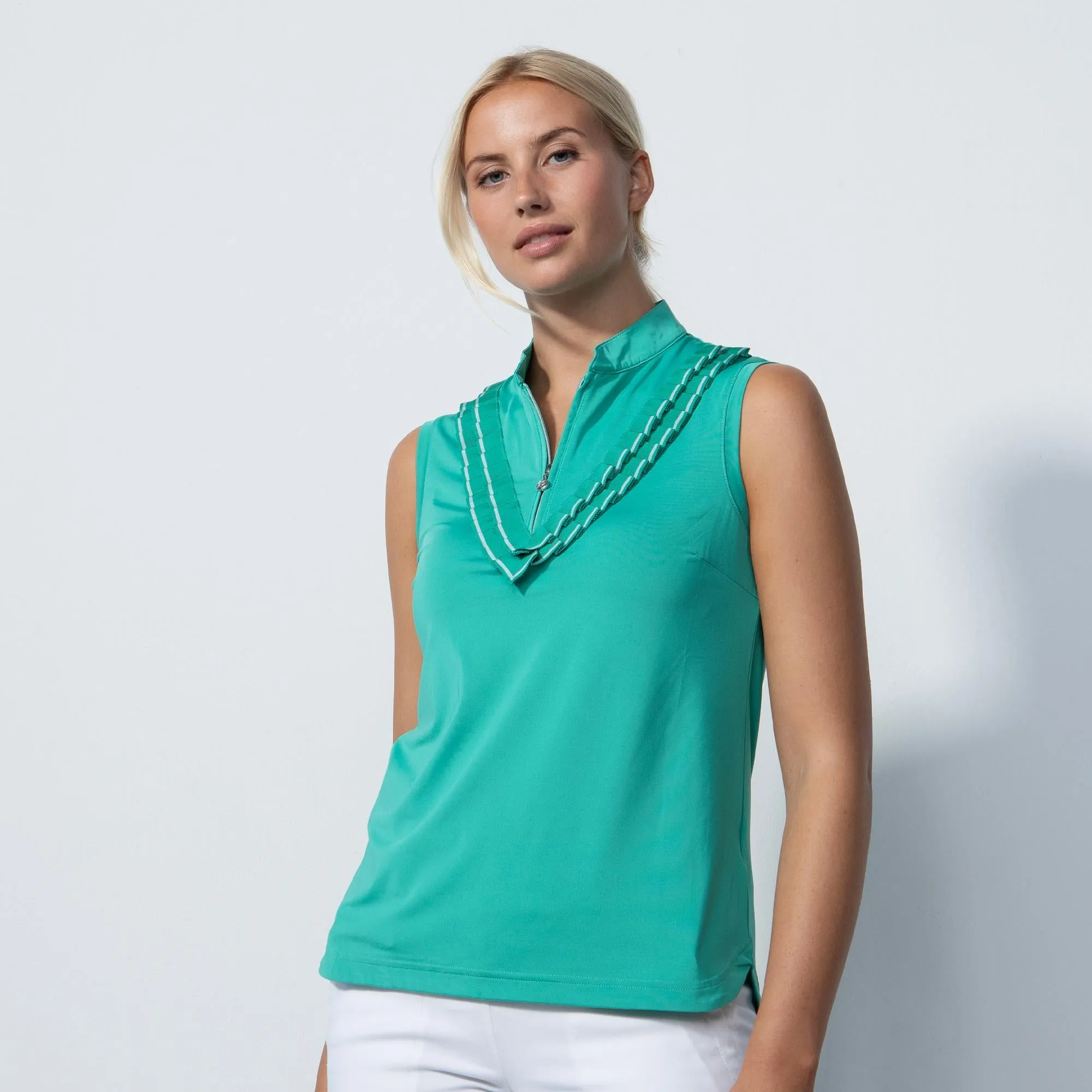 Daily Sports Istres Ladies Sleeveless  Polo Shirt Sea Green