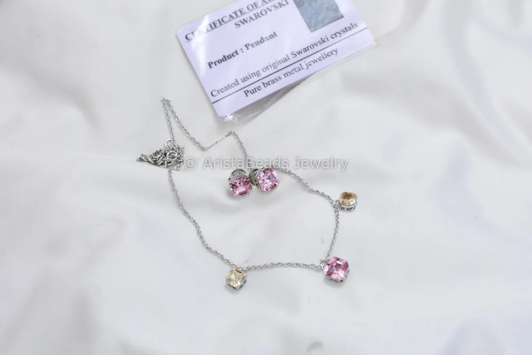 Dainty Austrian Swarovski Crystal Necklace Set