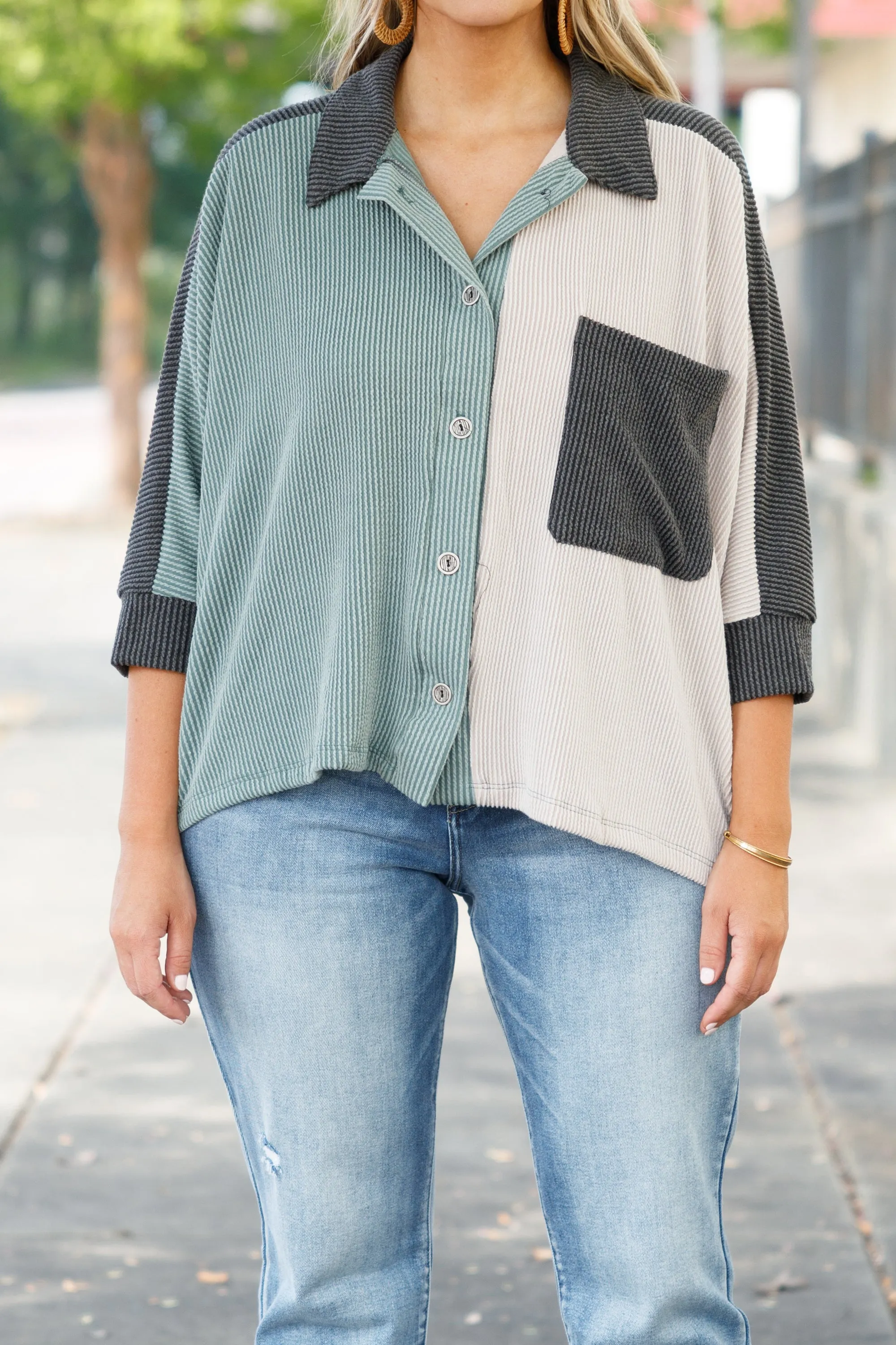 Easygoing Essential Top, Olive