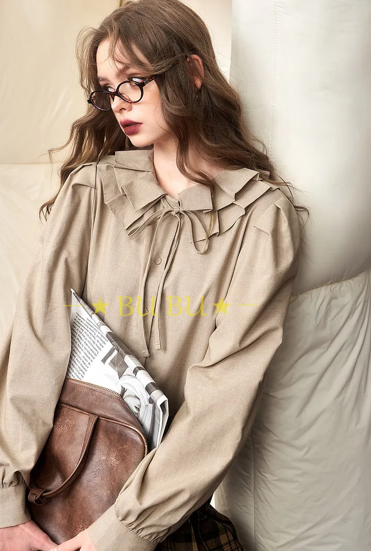 ELF SACK  |Casual Style Long Sleeves Plain Party Style Office Style