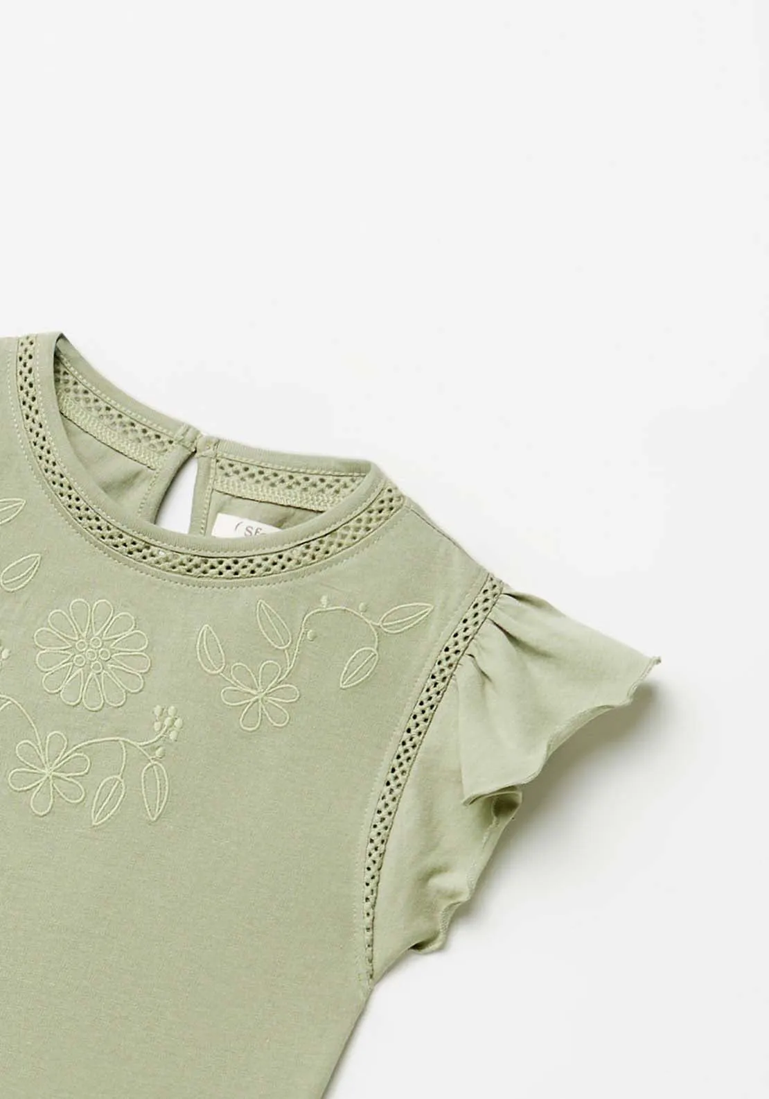 Embroidered T-Shirt - Green