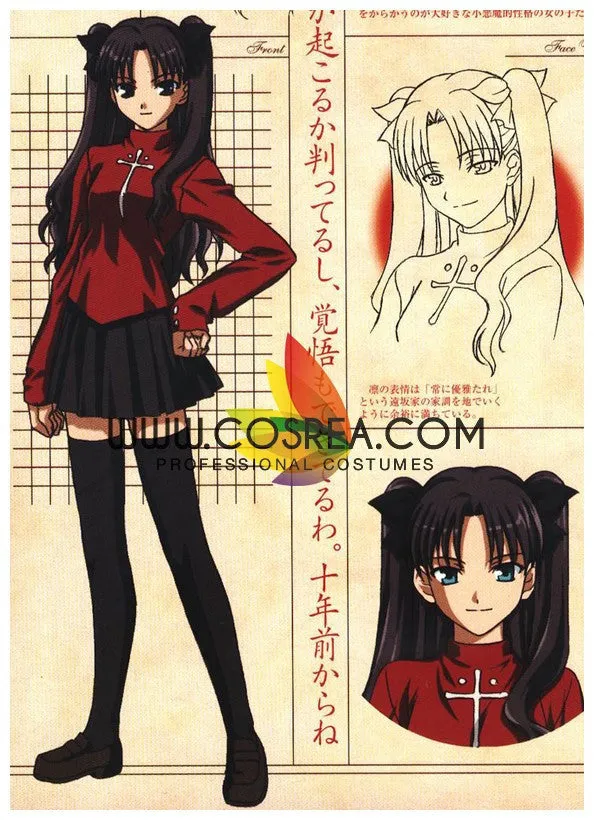 Fate Rin Tohsaka Casual Cosplay Costume