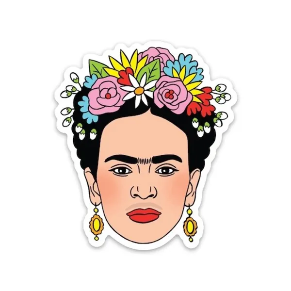 Frida Flower Crown Sticker