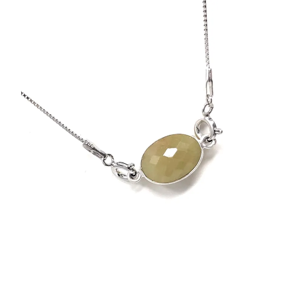 Gemstone Necklace, Layering Necklace, Minimalist Jewelry, Sterling