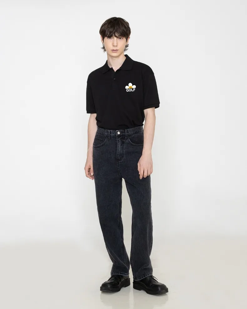 GRAVER  |[GRAVER]★GOLF FLOWER SMILE PIQUE SHORT SLEEVE T-SHIRT