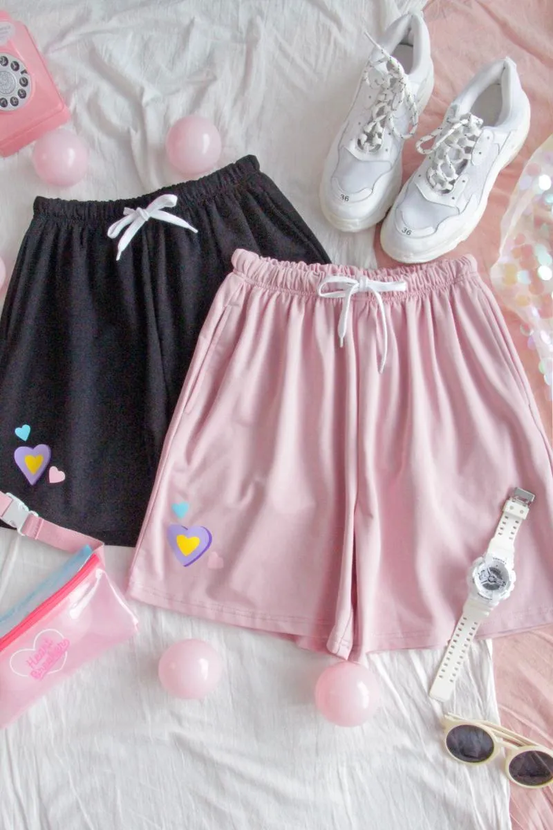 HARAJUKU LOVE SOFTGIRL SPORTS SHORTS BY62015