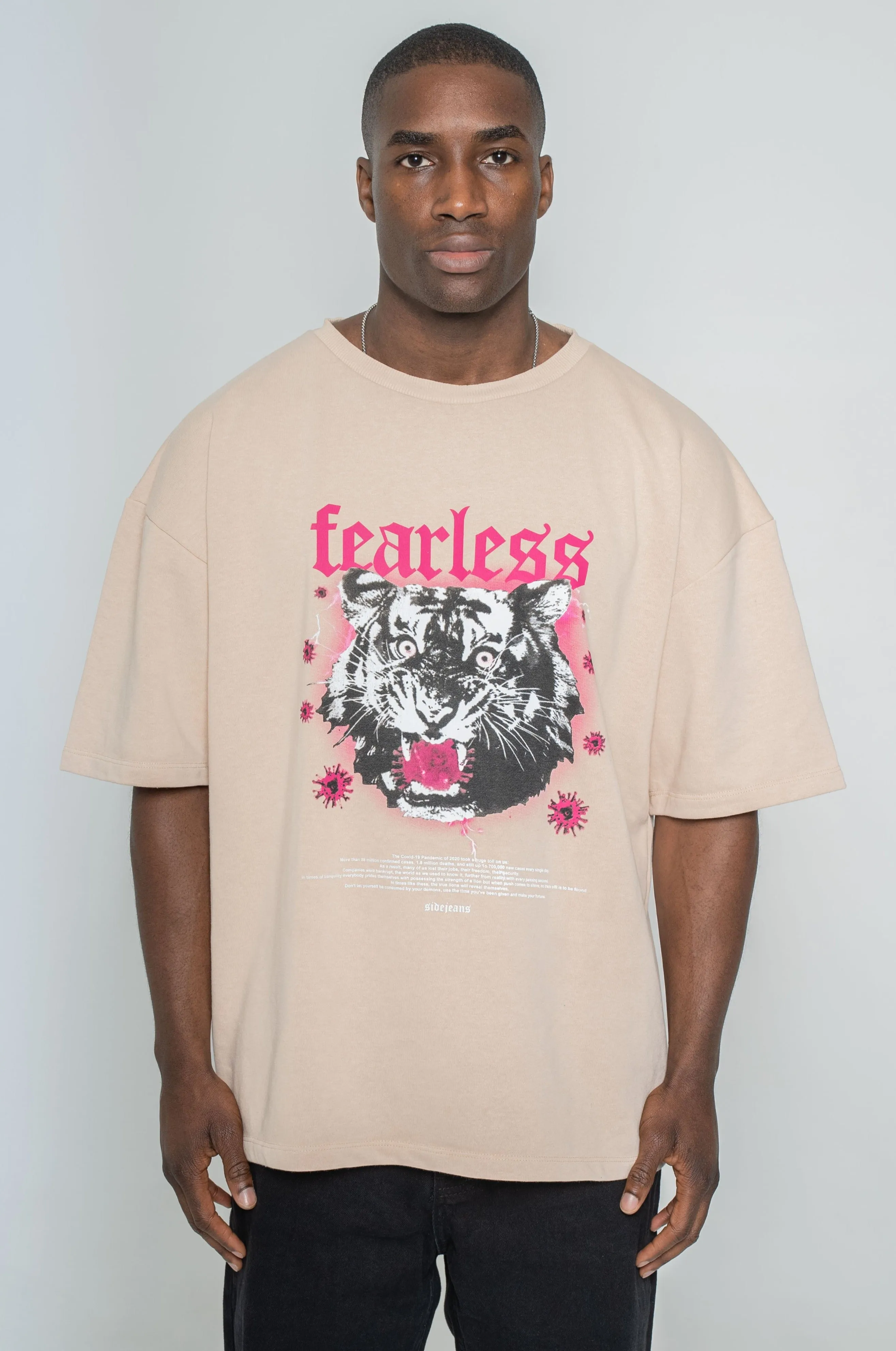 HEAVY BEIGE FEARLESS TEE