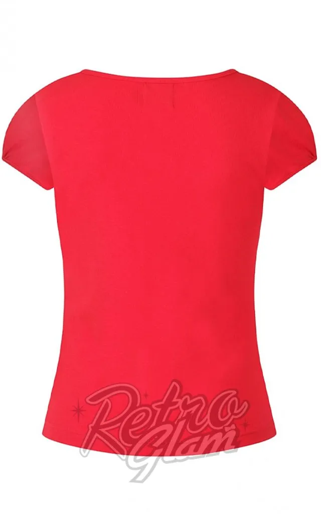 Hell Bunny Mia Top in Red