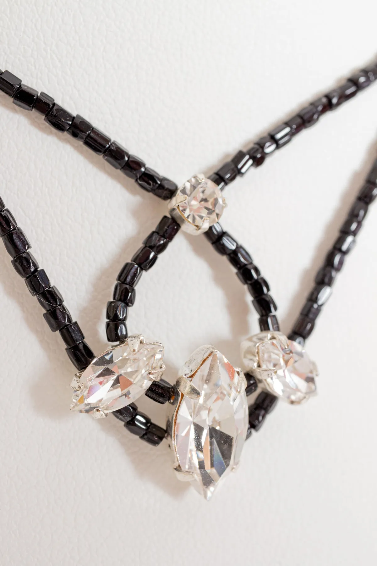 Jet Clear Crystal Necklace