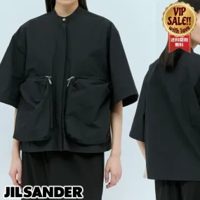 Jil Sander  |Casual Style Nylon Blended Fabrics Plain Cotton