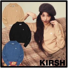 KIRSH  |Casual Style Street Style Logo V-neck & Crew neck