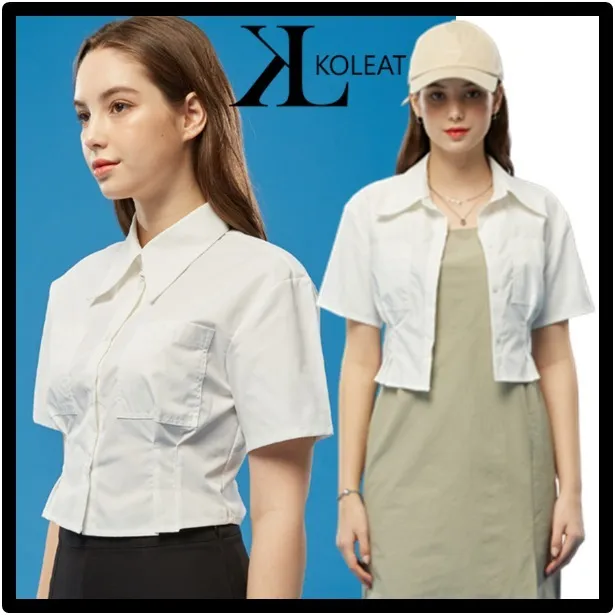 KOLEAT  |Casual Style Unisex Street Style Logo Shirts & Blouses