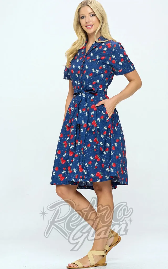 LA Soul Shirt Dress in Strawberry Print