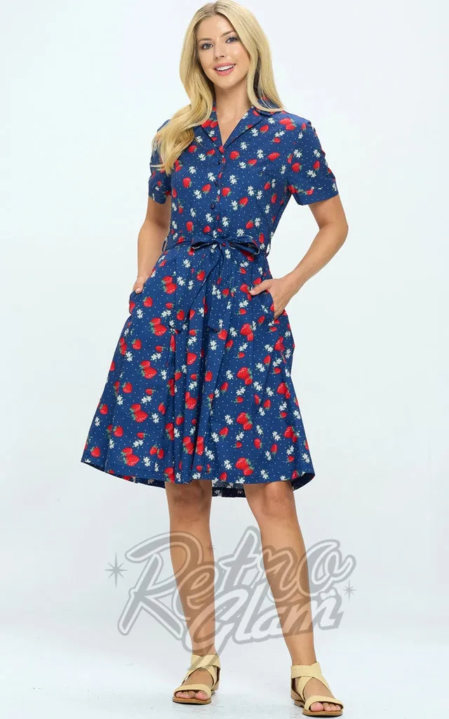 LA Soul Shirt Dress in Strawberry Print