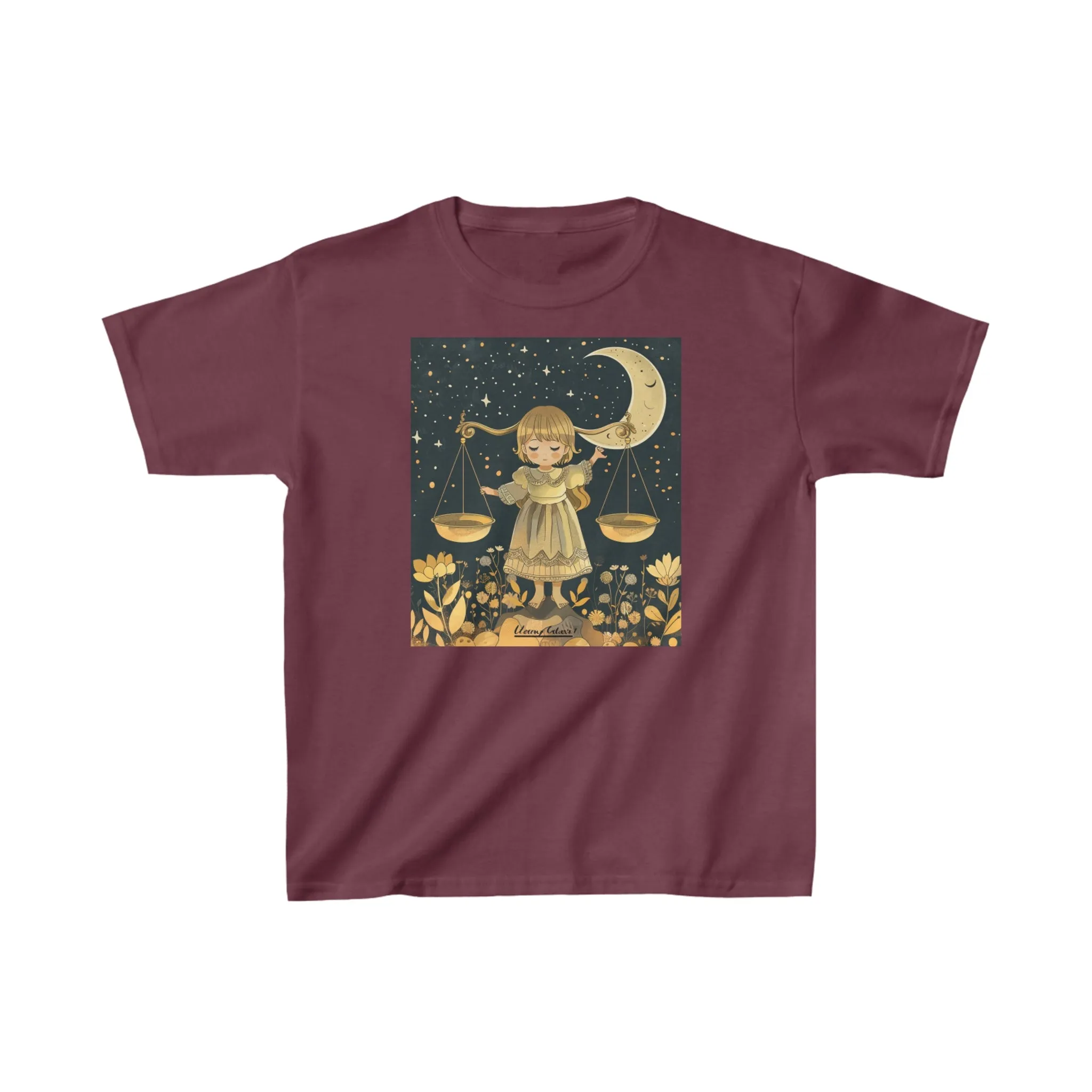 Libra zodiac Kids Heavy Cotton Tee