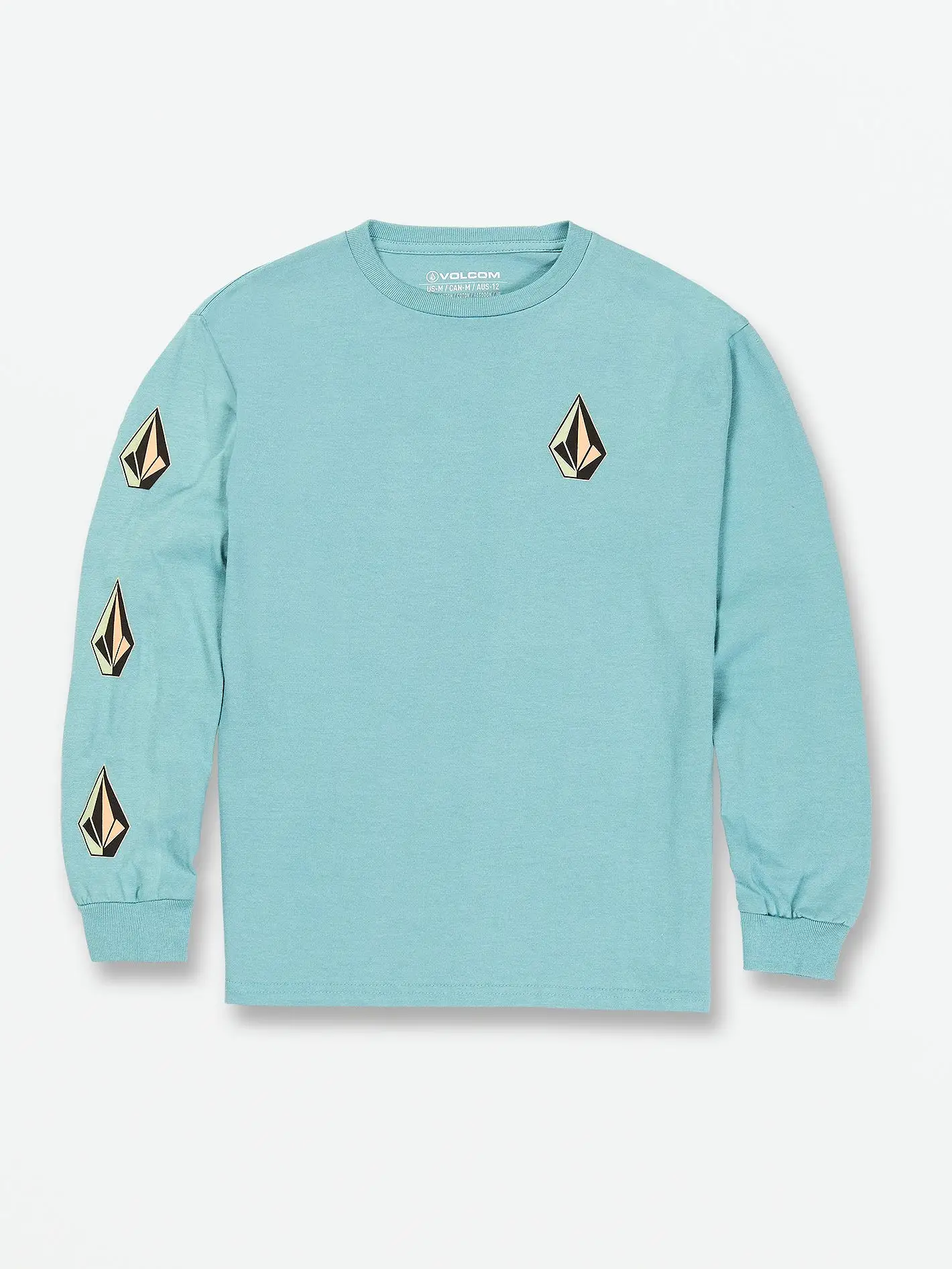 Little Boys Iconic Stone Long Sleeve Tee - Cali Blue Heather