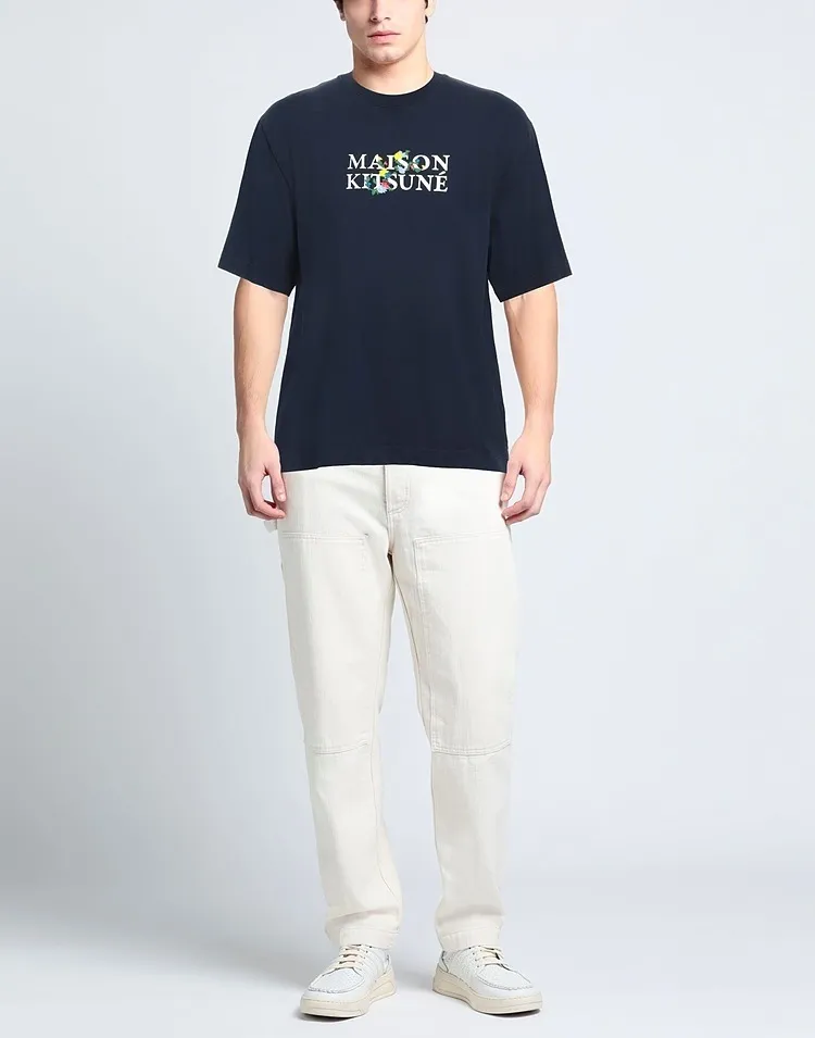 MAISON KITSUNE  |Short Sleeves Logo Designers T-Shirts