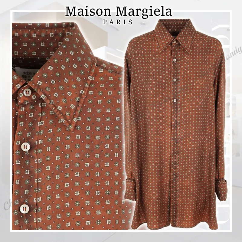 Maison Margiela  |Casual Style Silk Long Sleeves Oversized Elegant Style