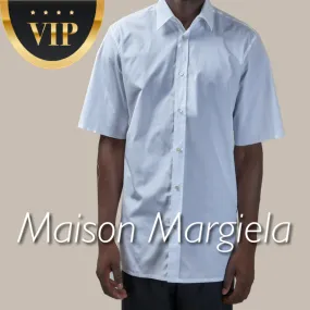 Maison Margiela  |Street Style Cotton Short Sleeves Logo Designers Shirts