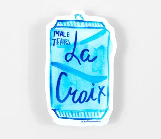 Male Tears La Croix Sticker