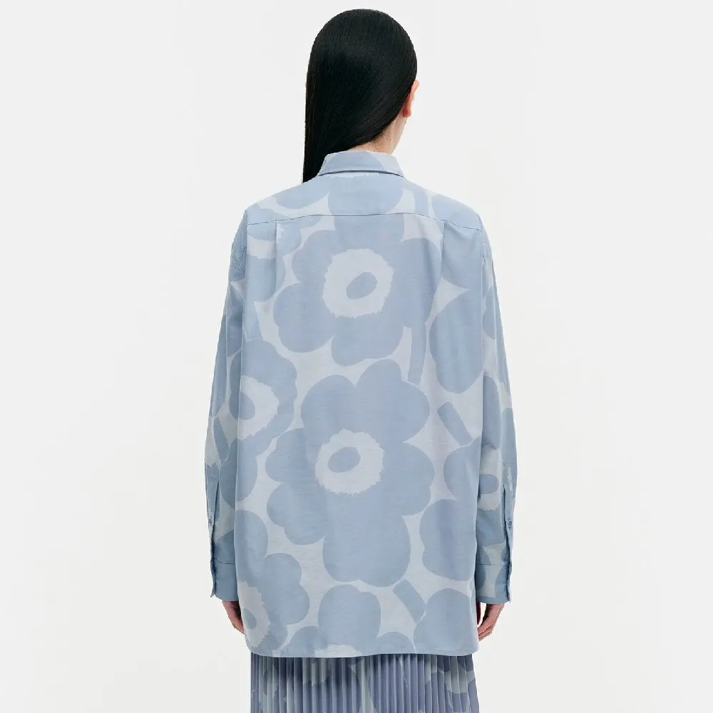 marimekko  |Flower Patterns Casual Style Long Sleeves Cotton Medium