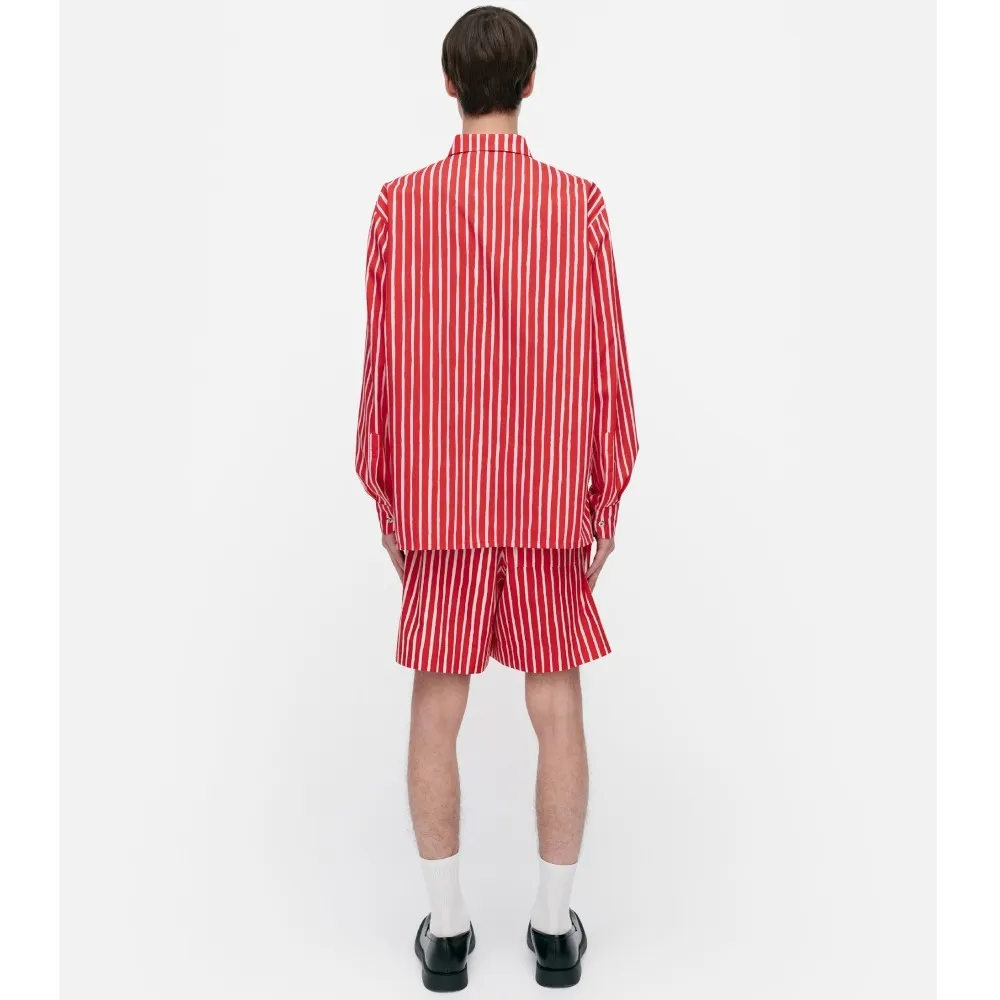 marimekko  |Stripes Casual Style Unisex Long Sleeves Cotton Office Style