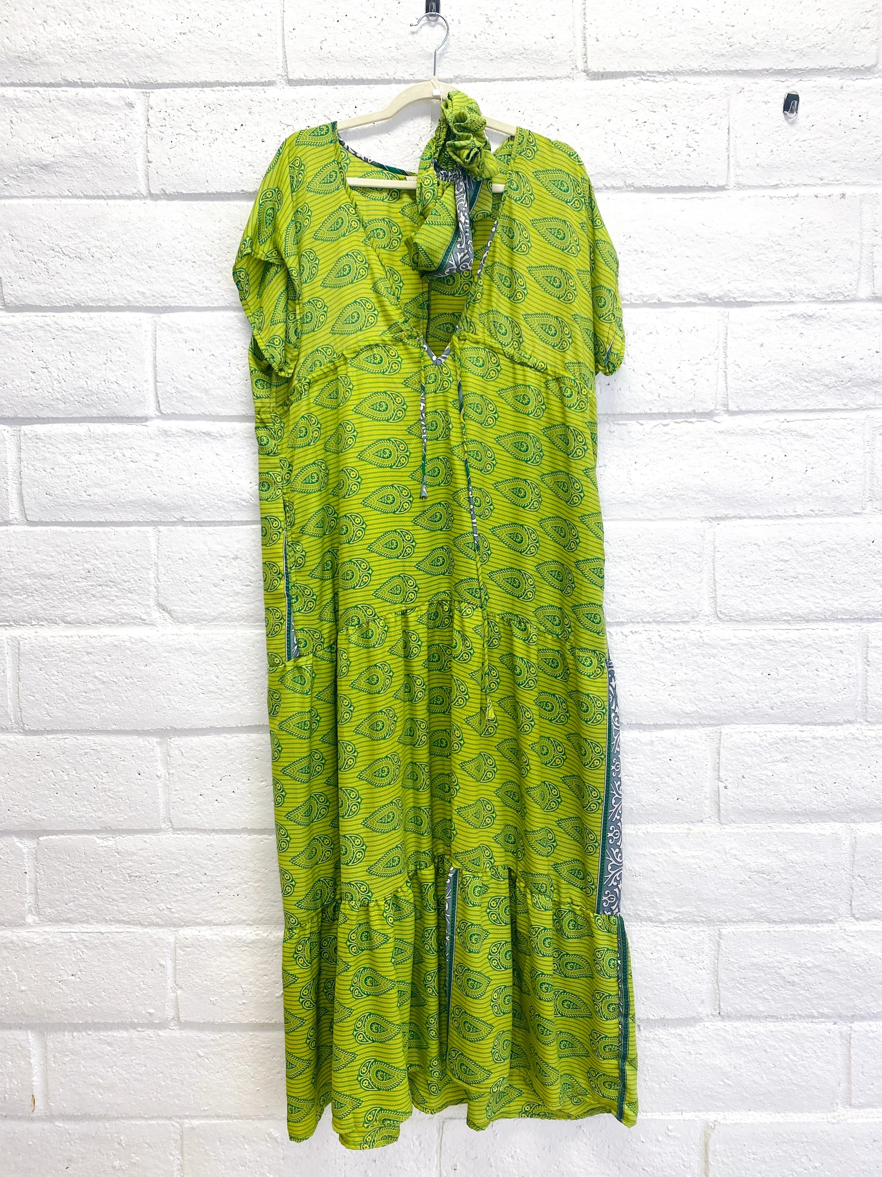 Meadow Dress - M - Bright Green