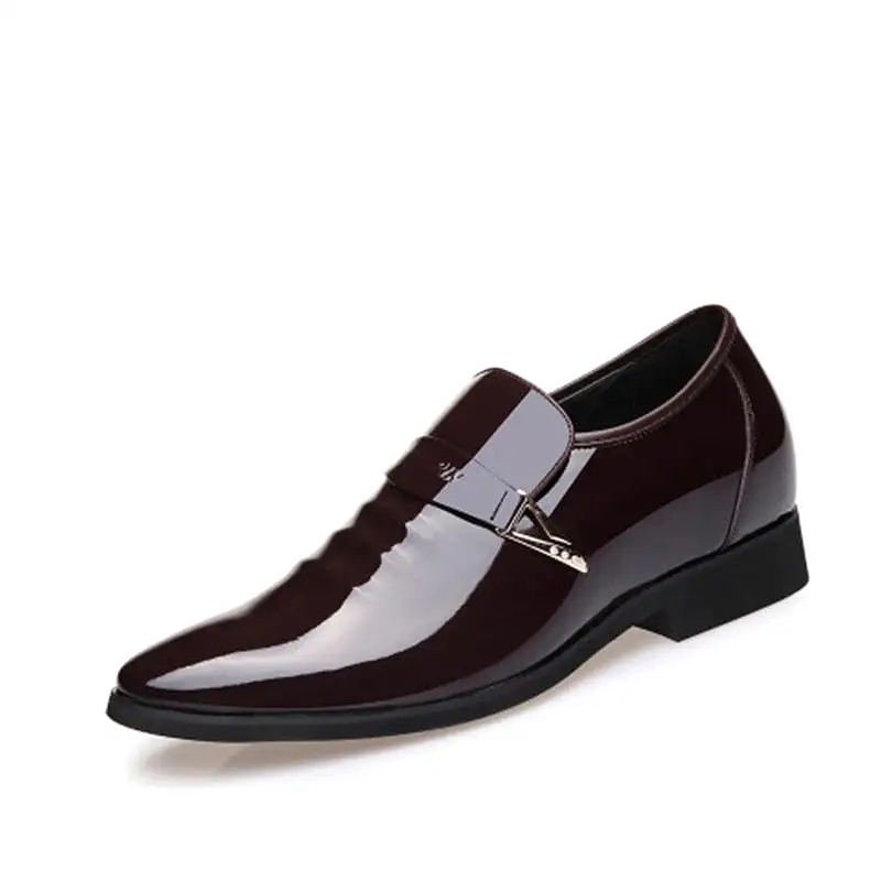 Patent Leather Moccasin  Pointed Toe Shoes for Men