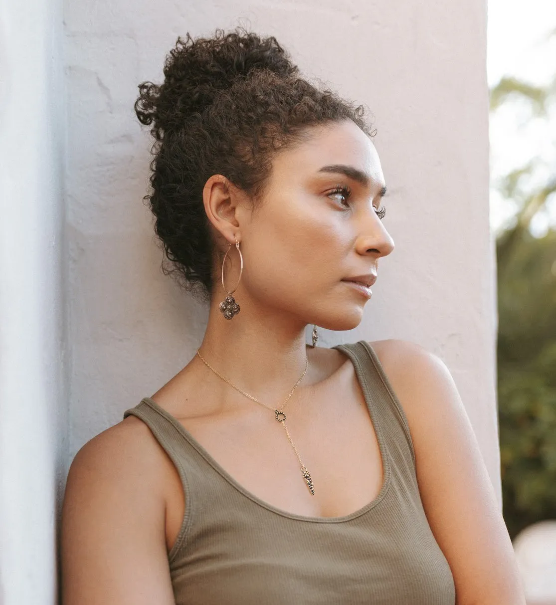 PENDULUM Riveted Statement Hoops - Bronze